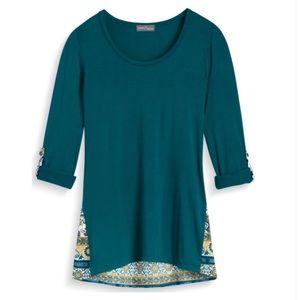 Printed Back Long Sleeve Top